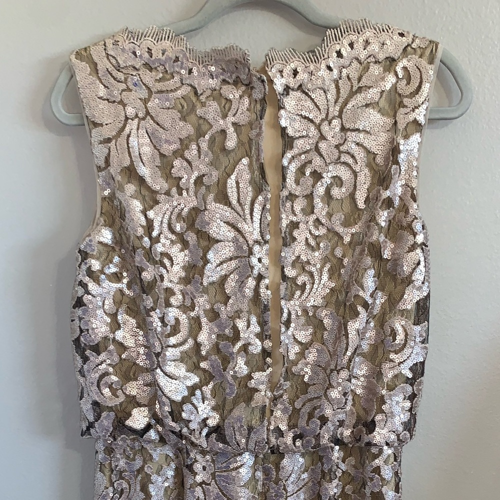 Tadashi Shoji Metallic Lace Midi Dress - Picture 3 of 5